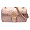 Gucci Small GG Marmont in Dusty Pink Camera Bag with Flap Closure Handbag
