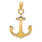 14k Yellow Gold Anchor Pendant