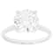 Lab-Grown Diamond Solitaire Ring In 14K White Gold 3.00ct