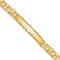 14k Yellow Gold Textured Nugget ID Bracelet