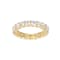 White Cubic Zirconia 18K Yellow Gold Over  Sterling Silver Ring 5.05ctw