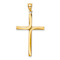 14k Yellow Gold Polished Cross Pendant