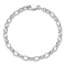 Rhodium Over Sterling Silver 5mm Rolo Chain Bracelet