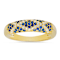 Blue And White Cubic Zirconia 14k Yellow Gold Over Sterling Silver Ring 0.79ctw