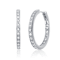 CZ Huggie Earrings In Sterling Silver