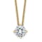 14K Yellow Gold 3/4 ct. 6.0mm Round G H I True Light Moissanite
Solitaire Pendant with Chain