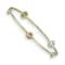 14K Yellow Gold Blue Topaz and Peridot Slip-on Bangle