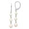 Rhodium Over 14K White Gold 4-6mm Near Round White Freshwater Cultured
Pearl Dangle Earrings