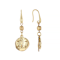 Sand Dollar Dangle Earrings In Gold-Tone