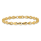 14k Yellow Gold Polished Diamond-Cut Leaf Link Bracelet