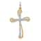 14K Yellow and White Gold 1/6ct. Diamond Cross Pendant