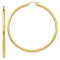 14k Yellow Gold Polished 2 9/16" Tube Hoop Earrings