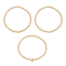 Initial J CZ Beaded Bracelet Set In 14K Gold Over Brass 0.07ctw