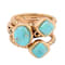 Barse Turquoise Mixed-Shape Ring Set Of 3 In Bronze