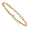 14K Yellow Gold Lab Grown Diamond Bezel Set Tennis Bracelet