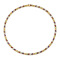 Multi-Color Multi-Gemstone 18k Yellow Gold Over Sterling Silver Tennis Necklace