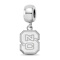 Sterling Silver Rhodium-plated LogoArt North Carolina State University
Small Dangle Bead