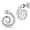 Sterling Statements Rhodium Over Sterling Silver Cubic Zirconia Spiral
Snake Studs