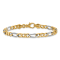 14K Yellow and White Gold 5.8mm Hand-Polished Fancy Link Bracelet