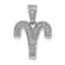 Rhodium Over 14K White Gold Diamond Aries Zodiac Pendant
