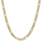 14K Yellow Gold 6.25mm Flat Figaro Chain Necklace