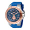 Invicta Aviator 50mm Blue Dial Silicone Band Quartz Watch