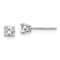 Rhodium Over 14K Gold Certified Lab Grown Diamond 1/2ct. VS/SI GH+,
4-Prong Earrings