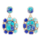 Barse Jewelry Blue Lapis Lazuli and Composite  Turquoise Gold Tone
Duality Earrings