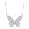 Rachel Zoe Pave CZ Large Butterfly Pendant Necklace in Rhodium Over
Sterling Silver