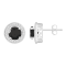 6mm Round Black Onyx 1/5 ctw Diamond Rhodium Over Sterling Silver Halo
Stud Earrings