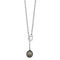 Rhodium Over Sterling Silver 9-10mm Teardrop Tahitian Saltwater Cultured
Pearl Slide Necklace