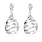 CZ Cascade Drop Earrings In Sterling Silver