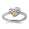 14K Yellow Gold Over Sterling Silver Stackable Expressions Diamond Heart
Ring 0.01ctw