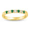 0.25ctw Emerald and Diamond Wedding Band Ring in 14k Yellow Gold