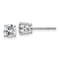 Rhodium Over 14K White Gold 1ct. 5.0mm Round G H I True Light Moissanite Earrings