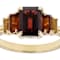 Garnet With Citrine Ring In 18K Gold Over Sterling Silver 2.28ctw