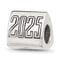 Sterling Silver Polished 2025 Graduation Bead