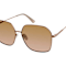 Prive Revaux The Gretta Rose Frame / Brown Lenses Square Sunglasses