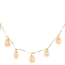 Peach Freshwater Pearl Drop Necklace In 18K Gold Over Sterling Silver