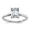 Rhodium Over 14K White Gold 1 3/4 ct. G H I True Light Emerald
Moissanite Solitaire Ring