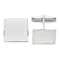 Rhodium Over 14K White Gold Men's Square Cuff Links