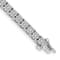 Rhodium Over 14k White Gold Cluster Setting Diamond Bracelet