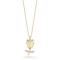 Sterling Statements 14K Yellow Gold Over Sterling Silver CZ Rose Necklace