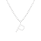 Letter P Initial Cultured Freshwater Pearl Rhodium Over Sterling Silver
Pendant With 18" Chain