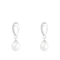 8-9mm White Cultured Freshwater Pearl and Cubic Zirconia Rhodium Over
Sterling Silver Earrings