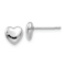 Rhodium Over 14k White Gold 6mm Heart Stud Earrings
