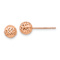 14k Rose Gold 6mm Diamond-Cut Ball Stud Earrings