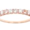 Morganite And Lab-Grown Diamond Band Ring In 18K Rose Gold Over Sterling
Silver 0.48ctw