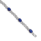 Rhodium Over 14k White Gold Diamond and Sapphire Infinity Bracelet