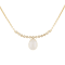 14k Yellow Gold 8mm Cultured Freshwater Pearl Pendant with Diamond
Accents, 18" Chain Built in